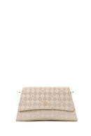 Woman Cream Printed Classic Shoulder Bag | Derimod