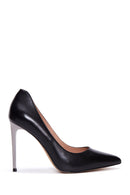 Women's Black Leather Stiletto | Derimod
