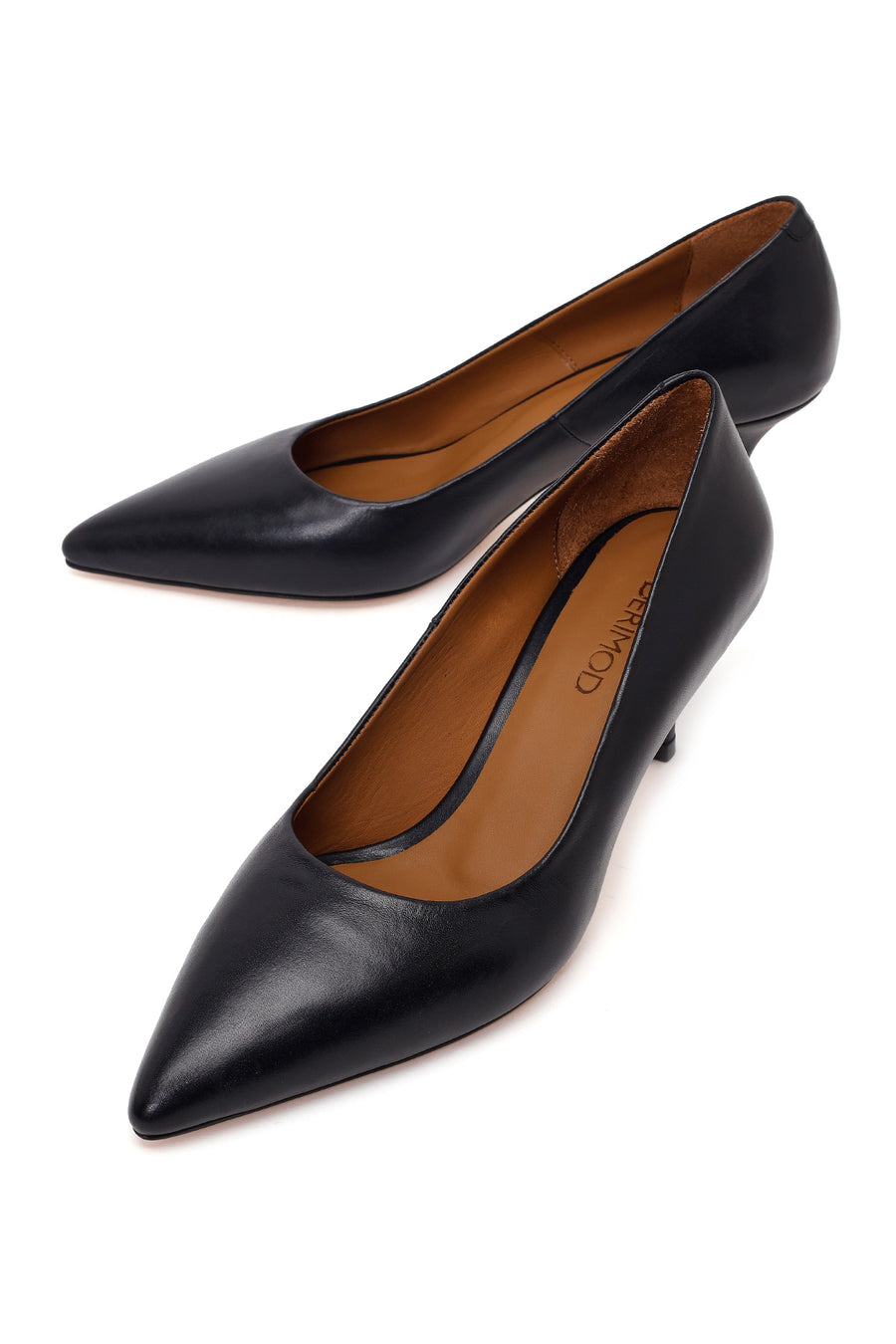 Kadın Siyah İnce Topuklu Deri Stiletto