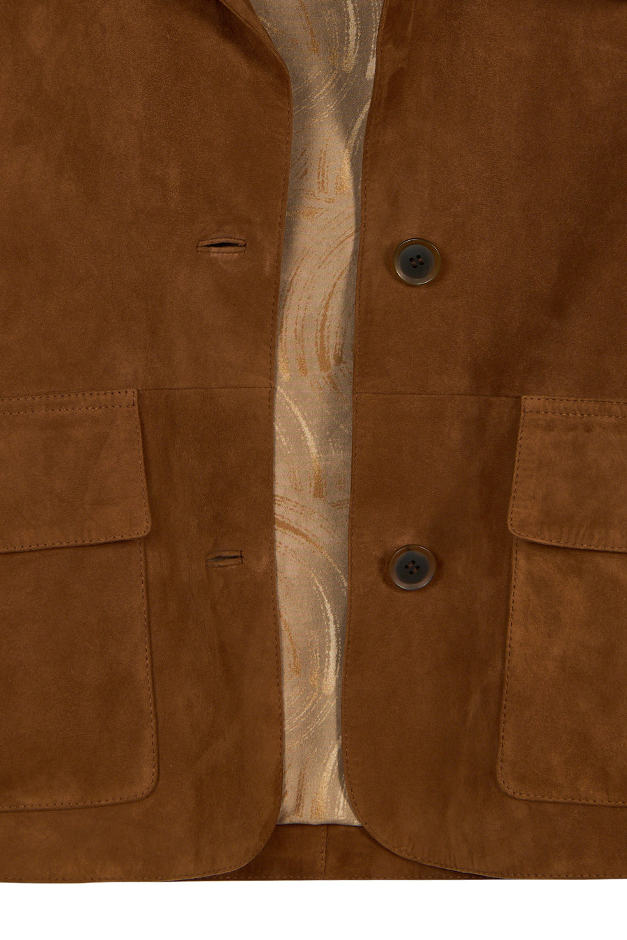 Trix Woman Brown Oversize Suede Leather Jacket