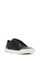 Men's Black Lace-up Leather Sneaker | Derimod