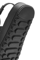 Women's Black Thick Soled Stoned Sandals | Derimod