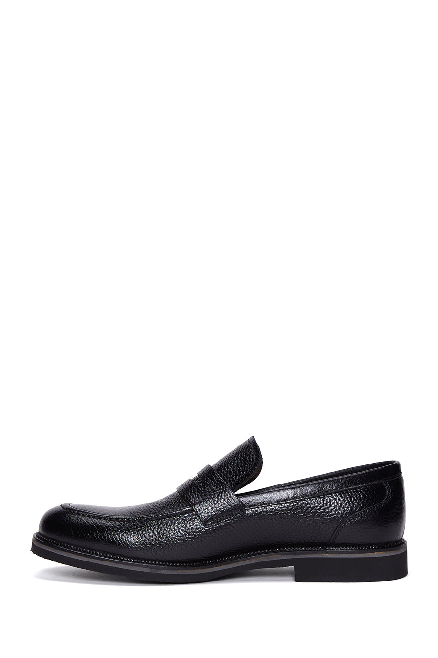 Men's Black Leather Casual Loafer