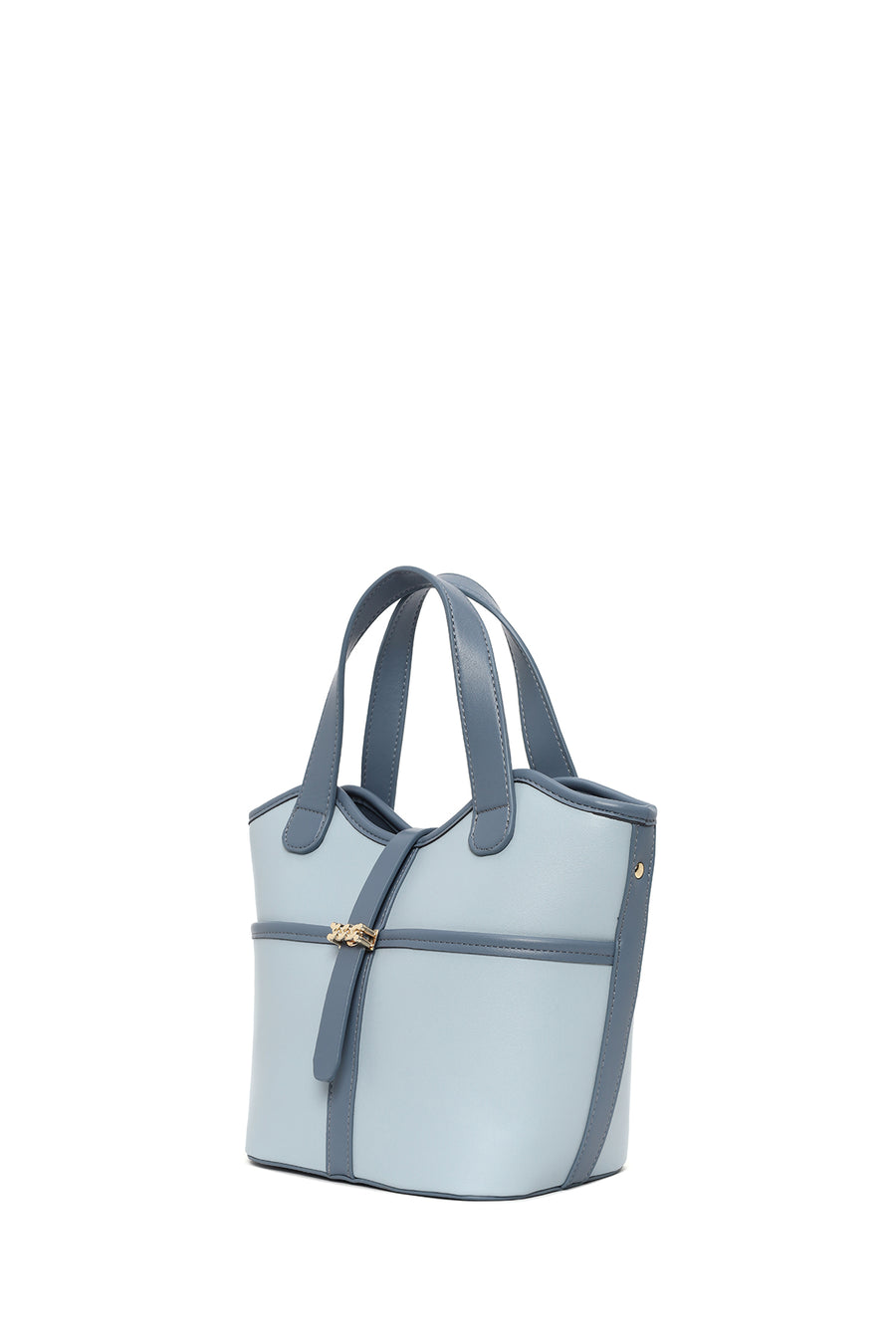 Woman Blue Long-Strap Classic Shoulder Bag
