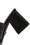 Women's Black Thick Heeled Slippers | Derimod