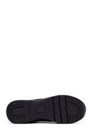 Kadın Siyah Bağcıklı Deri Sneaker | Derimod