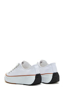 Kadın Beyaz Kalın Tabanlı Kumaş Sneaker | Derimod