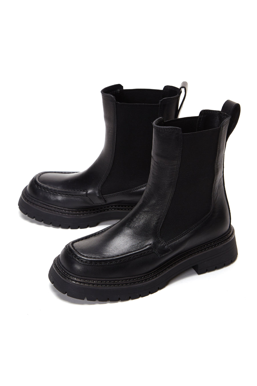 Women's Black Leather Chelsea Boots