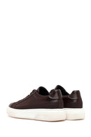 Men's Brown Lace-Up Thick-Soled Leather Sneakers | Derimod