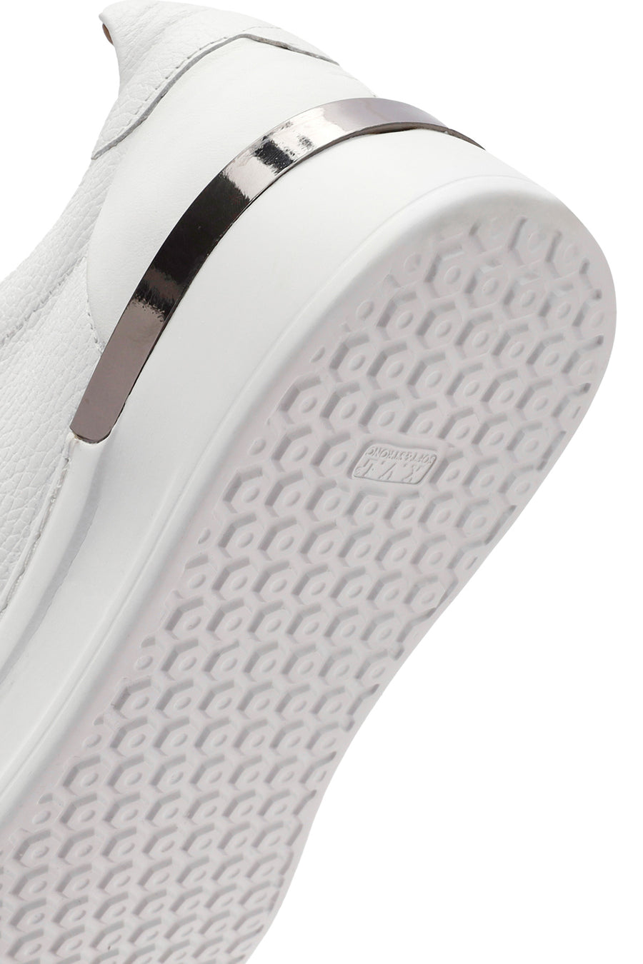 Erkek Beyaz Bağcıklı Deri Sneaker