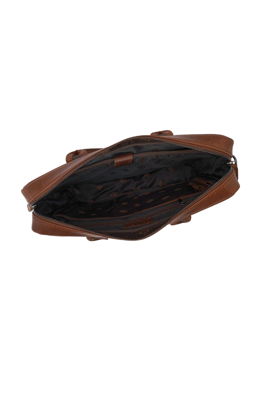 Male Brown Long Strap Leather Briefcase