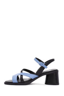 Camper Women's Multicolored Chunky Heel Ankle Strap Leather Sandals | Derimod