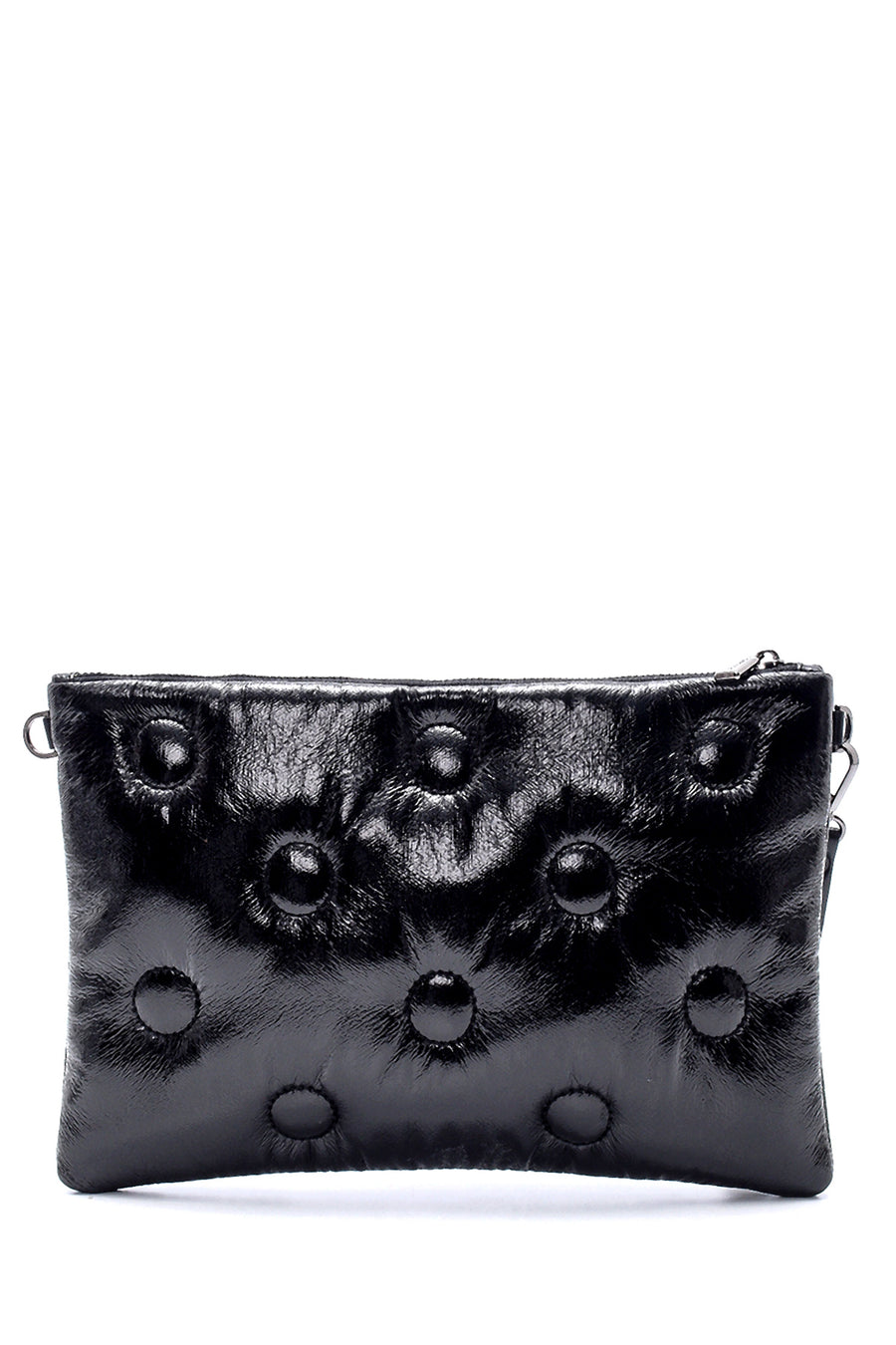 Women's Crinkled Patent Leather Portfolio