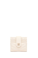 Woman Cream Quilted Card Holder | Derimod