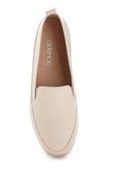 Women's Leather Glitter Detailed Loafer | Derimod