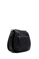 Woman Black Long-Strap Nubuck Crossbody Bag | Derimod