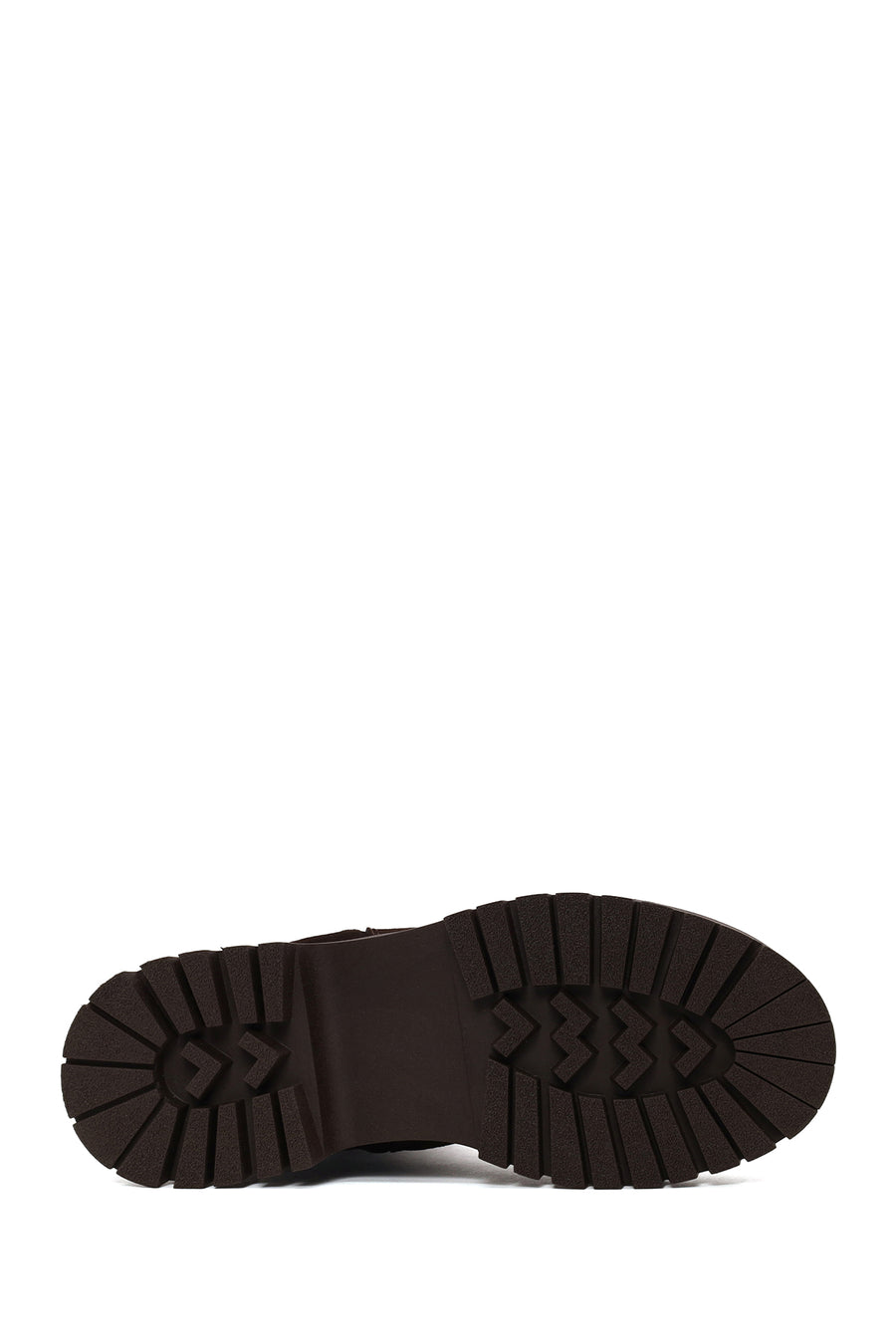 Woman Brown Double Zip Closure Suede Boots