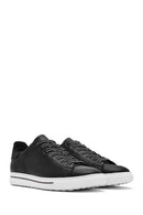 Men's Black Lace-up Leather Sneaker | Derimod