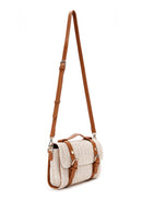 Women's Cream Long Strap Straw Crossbody Bag | Derimod
