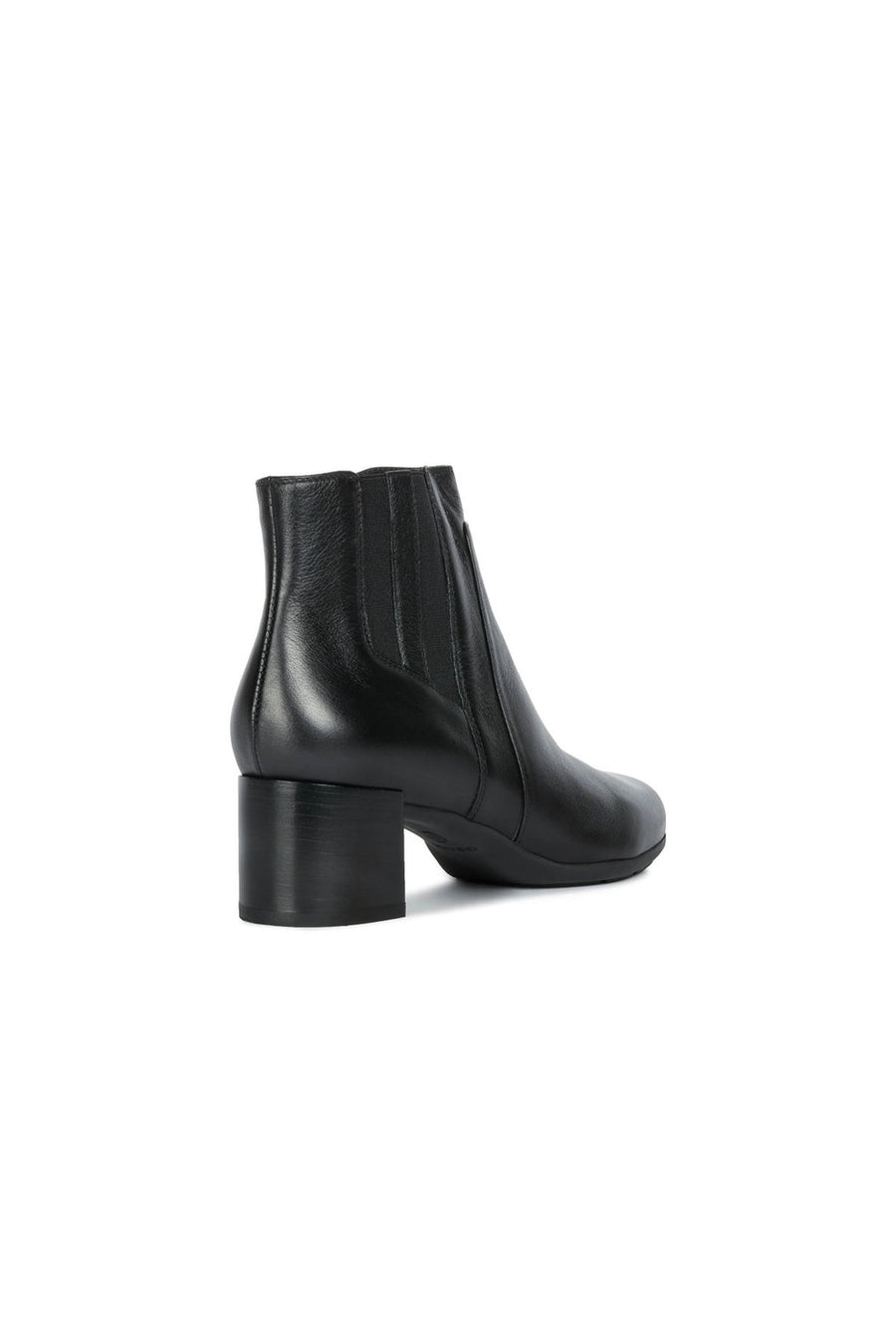 Geox Women's Black New Annya Mid Leather Heeled Boots