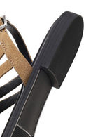 Woman Beige Buckled Toe-Post Suede Sandal | Derimod