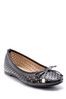 Women's Black Bow Ballerina Ballet | Derimod