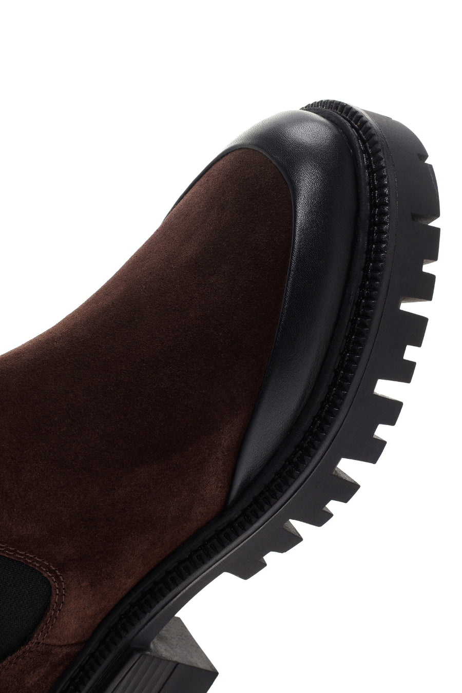 Women's Brown Suede Leather Chelsea Boots