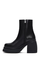 Women's Leather Platform Heeled Boots | Derimod
