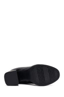 Woman Black Zip Closure Chunky-Heeled Boots | Derimod