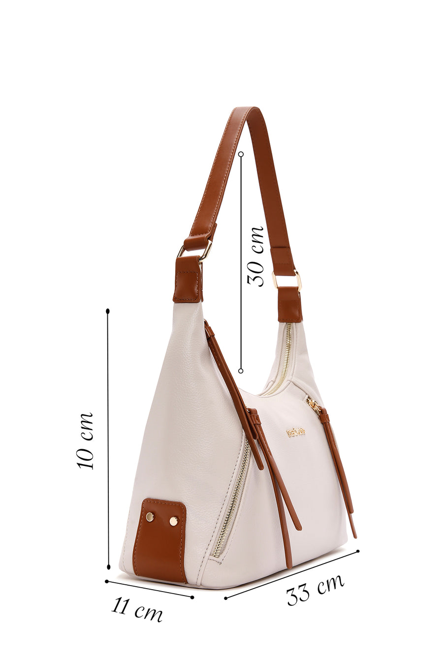 Women's Cream Classic Shoulder Bag