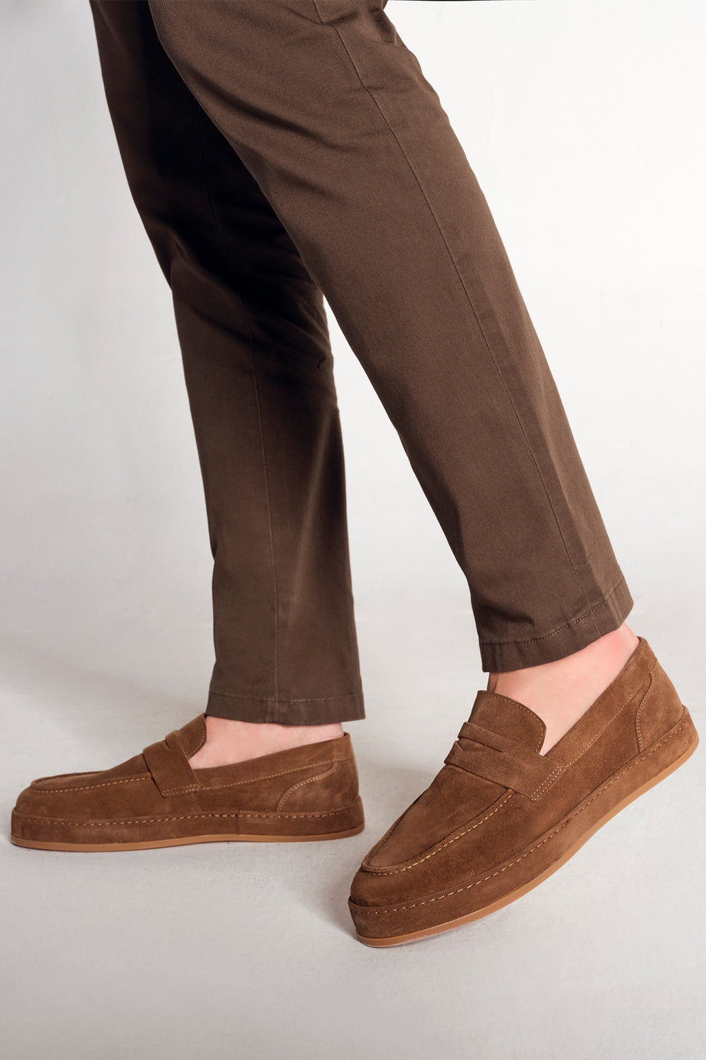 Erkek Taba Süet Deri Loafer