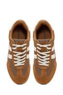 Women's Brown Lace-Up Leather Sneakers | Derimod