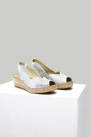 Women's White Leather Sandals | Derimod