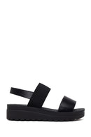 Woman Black Thick-Soled Sandal | Derimod