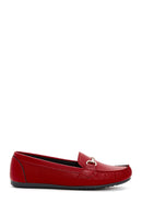 Women's Red Buckle Detailed Loafer | Derimod