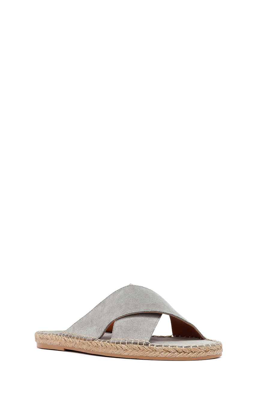 
Men's Grey Suede Leather Espadrille Slippers
