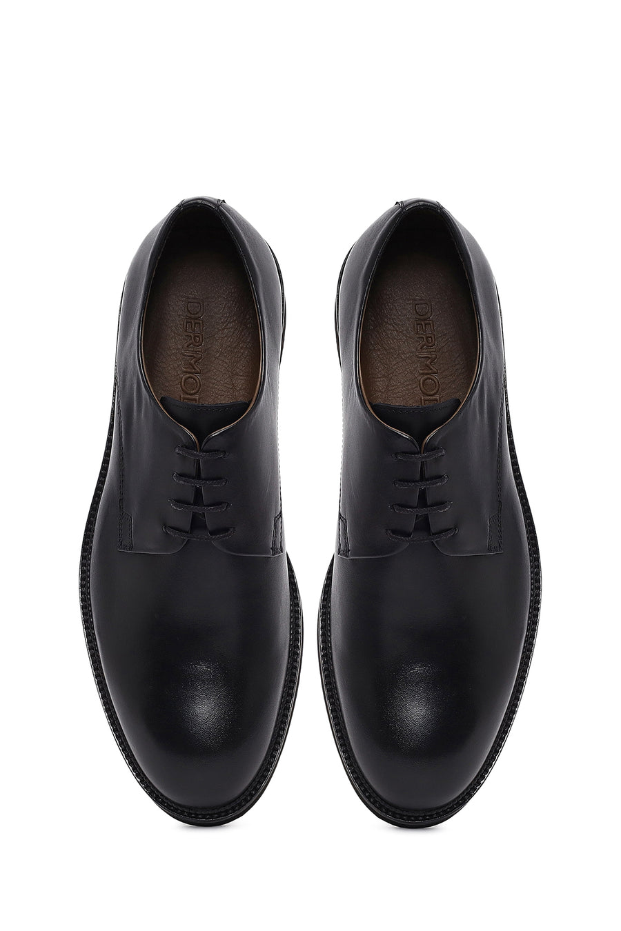 Men's Black Lace-Up Leather Classic Shoes