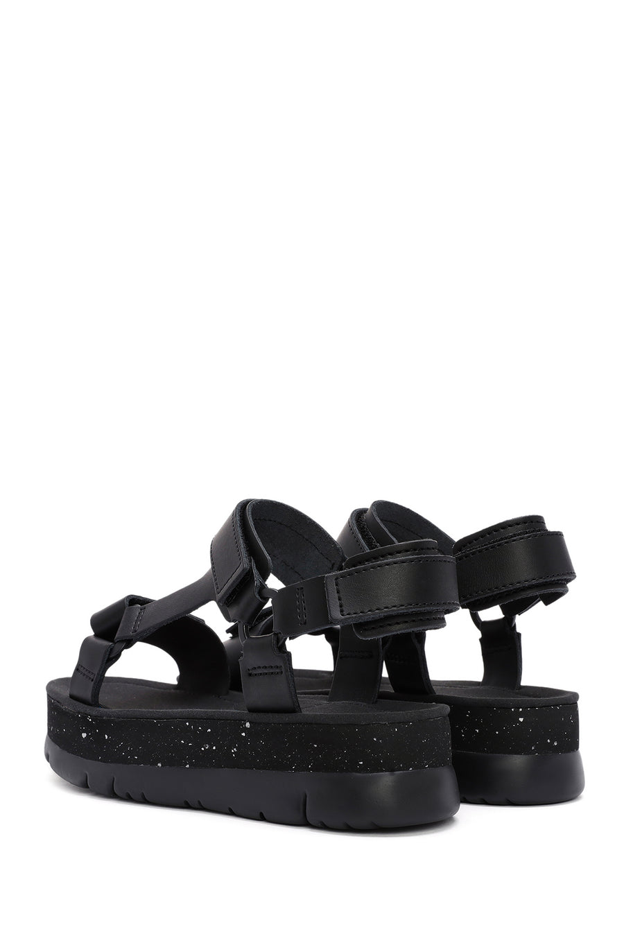 Camper Women's Black Oruga Up Thick Soled Sandals