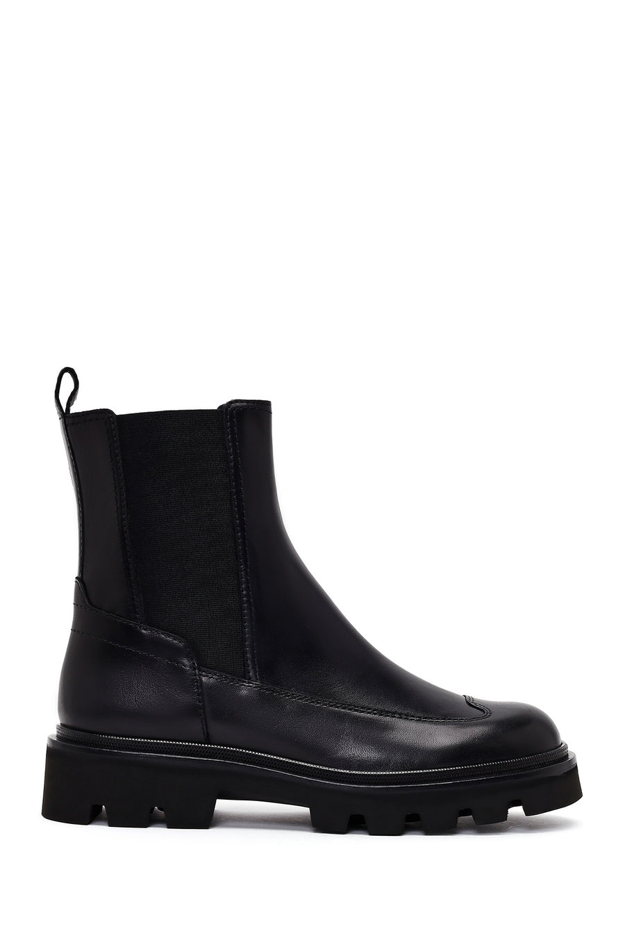 Women's Black Leather Chelsea Boots 25WFD101918 | Derimod