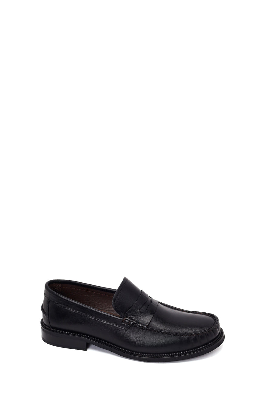 Male Black Leather Casual Loafer