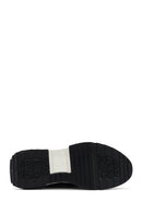 Men's Black Thick Sole Lace Up Suede Leather Sneaker | Derimod
