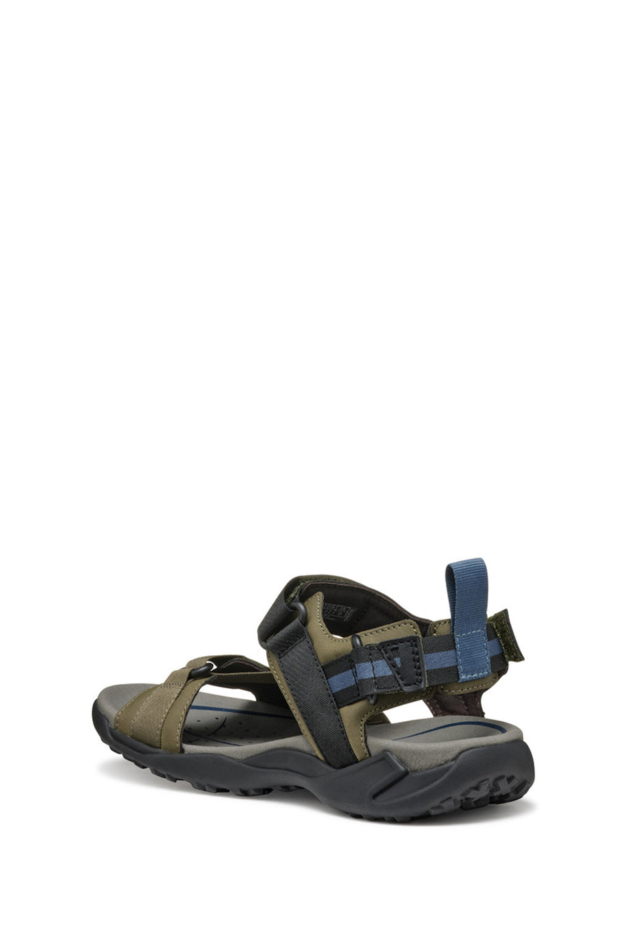 Geox Men's Green U Terreno + Grip B Te + Nbk Sy Double Strap Fabric Sandals
