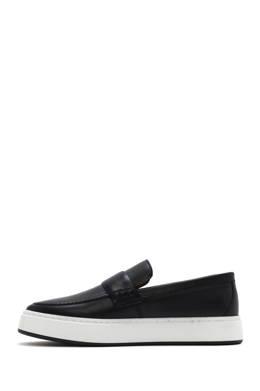 Men's Black Chunky Leather Loafers