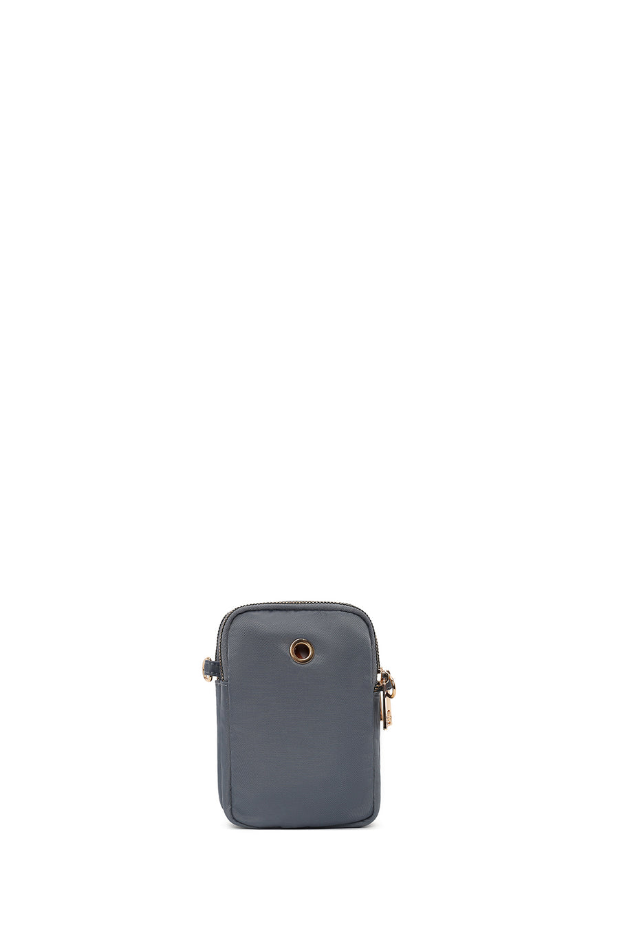 Woman Blue Long-Strap Fabric Mini Crossbody Bag