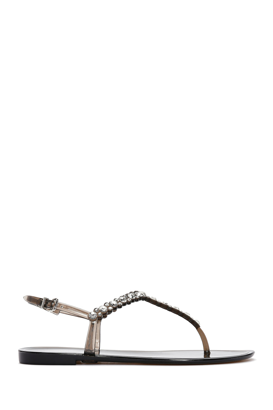 Women's Black Jelly Sandals with Stones 25SFE4906PV | Derimod