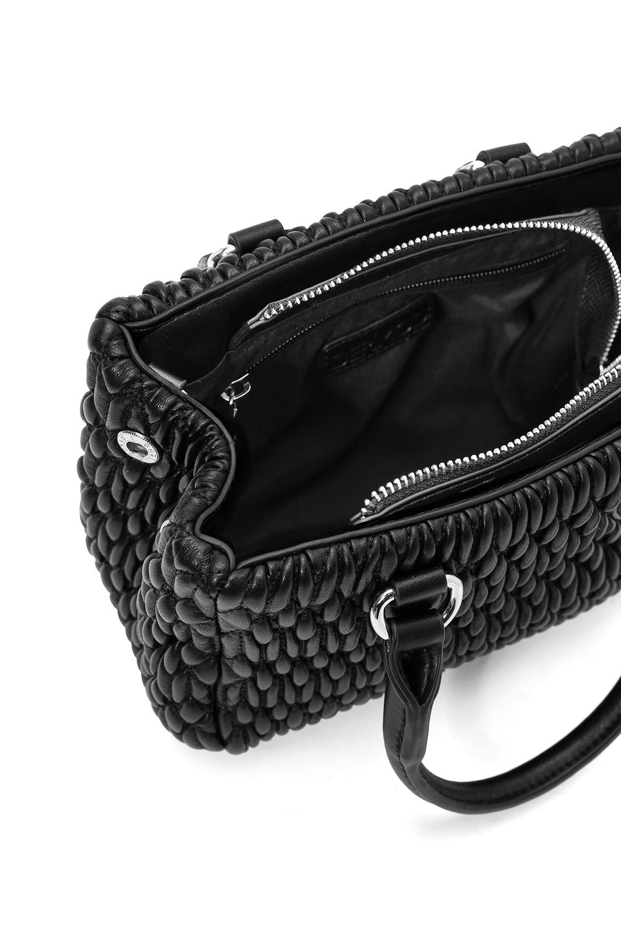 Women's Black Long Strap Quilted Handbag