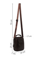 Male Brown Leather Handbag | Derimod