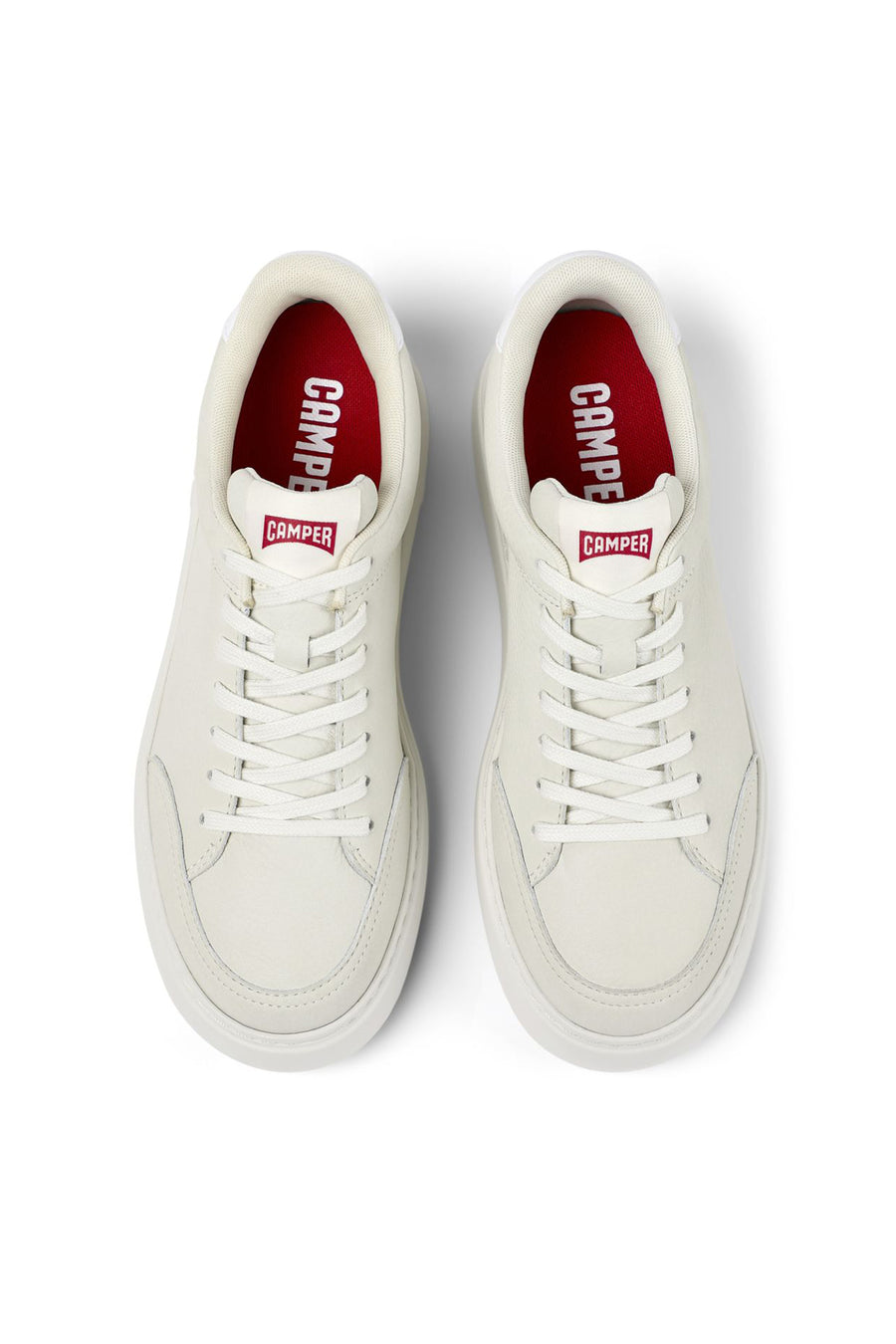 Camper Women's White Runner K21 Lace-Up Leather Sneaker