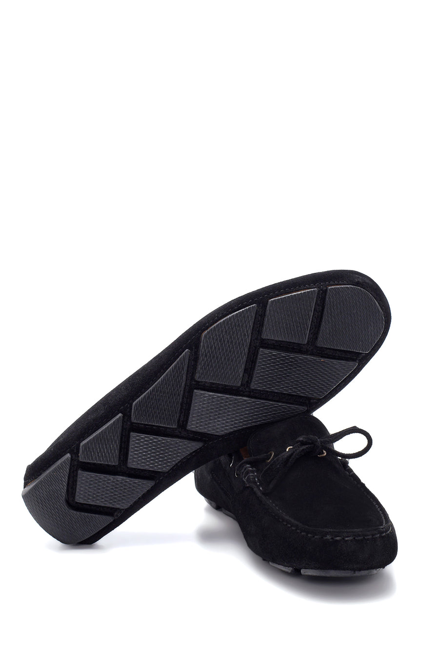 Erkek Siyah Süet Deri Casual Loafer