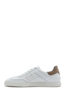 Men's White Lace-up Leather Sneaker | Derimod